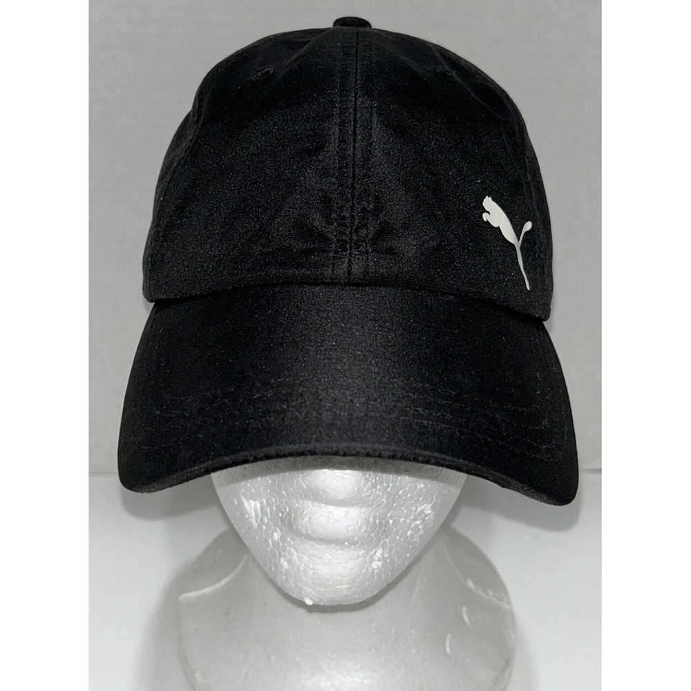 Puma Brand Black Athletic Hat Cap Adult OSFA Adjustable‎ Lightweight Running Hat